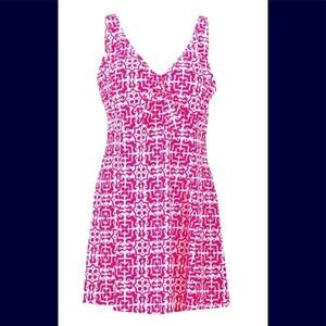 🎀 Baudy swimsuit  Bikini one pice Hot pink white
